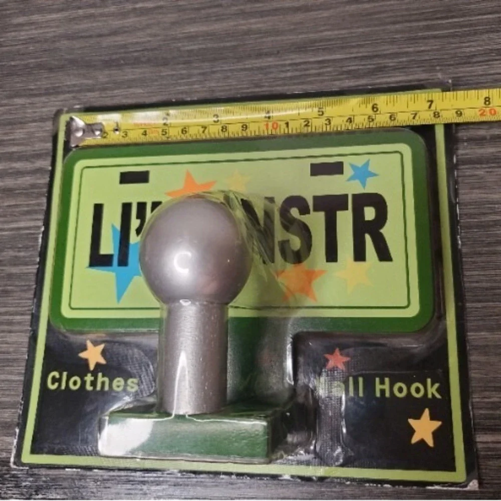 Boys Li'l Mnstr Little Monster Wall Hook License‎ Plate Hanging Clothes Hanger